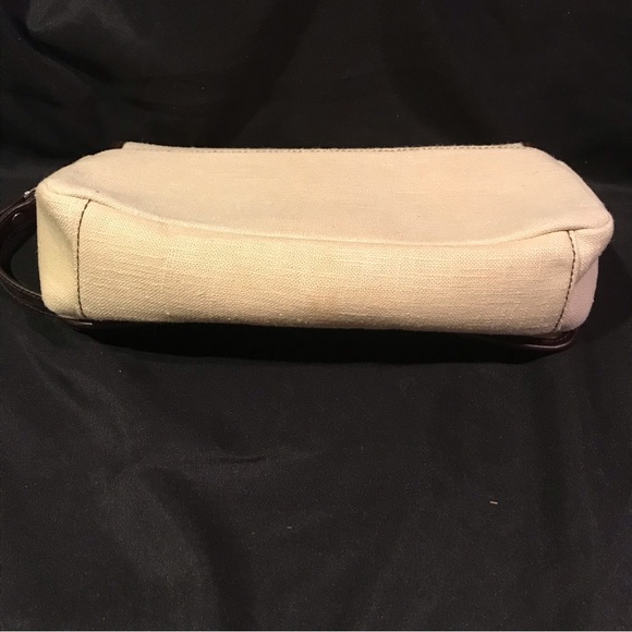 Ralph Lauren Purse - Shoulder, 12”x7”x3”, cream and brown, multiple pockets. - Picture 4 of 10